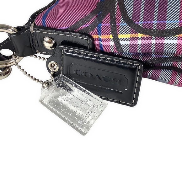🎉HP🎉COACH Plaid Purse w/Leather Strap - Picture 8 of 9